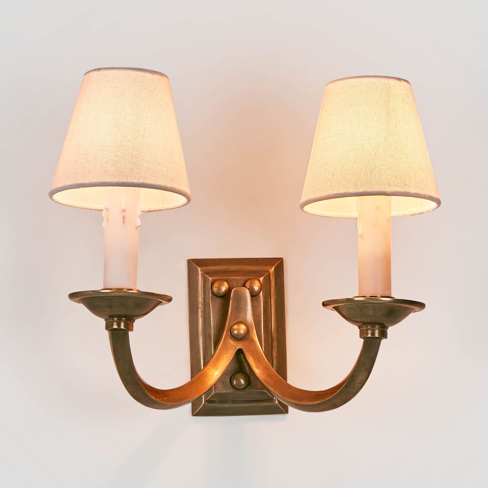 Elysee Two Ams Wall Lamp in Antique Brass - House of Isabella AU