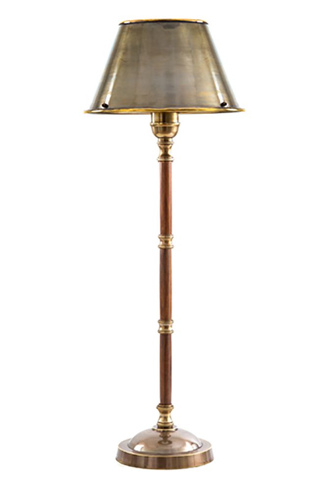 Delaware Table Lamp W/Metal Shade Brass - House of Isabella AU