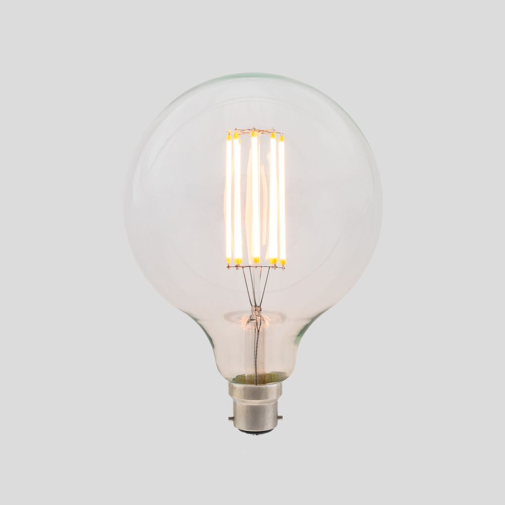 G125 Long LED Filament - Clear Glass - 8W B22 2200k