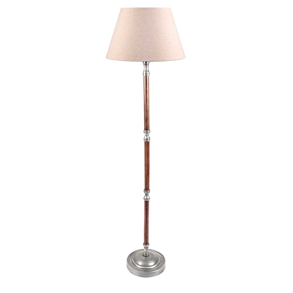 Brunswick Floor Lamp Base Silvr/Timber - House of Isabella AU