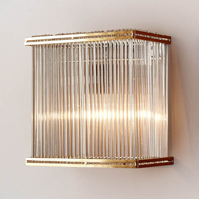 Verre Rectangular Glass Wall Lamp Brass