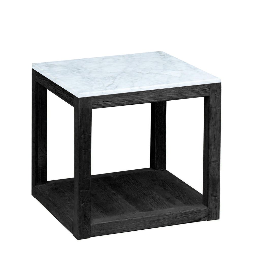 Denver Marble Side Table Black