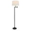 Macleay Floor - Matte Black - Brass Swing Arm Adjustable Floor Lamp Base Only