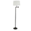 Macleay Floor - Matte Black - Brass Swing Arm Adjustable Floor Lamp Base Only