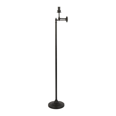 Macleay Floor - Matte Black - Brass Swing Arm Adjustable Floor Lamp Base Only