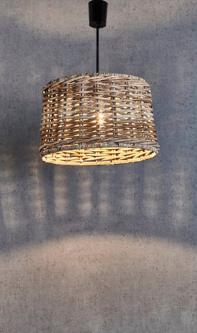 Rattan Round Hanging Lamp Small.