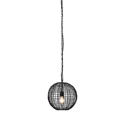 Cray Ball Small - Black - Wire Weave Ball Pendant Light