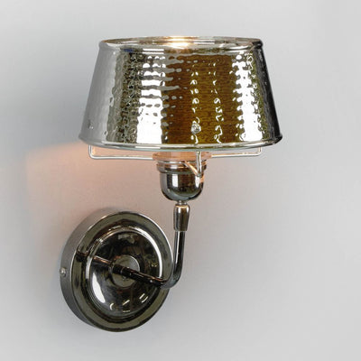 Jacobsen Wall - Hammered Flared Wall Light - Nickel