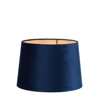 Medium Drum Lamp Shade (14x12x9.5 H) - Royal Blue - Velvet Lamp Shade with E27 Fixture