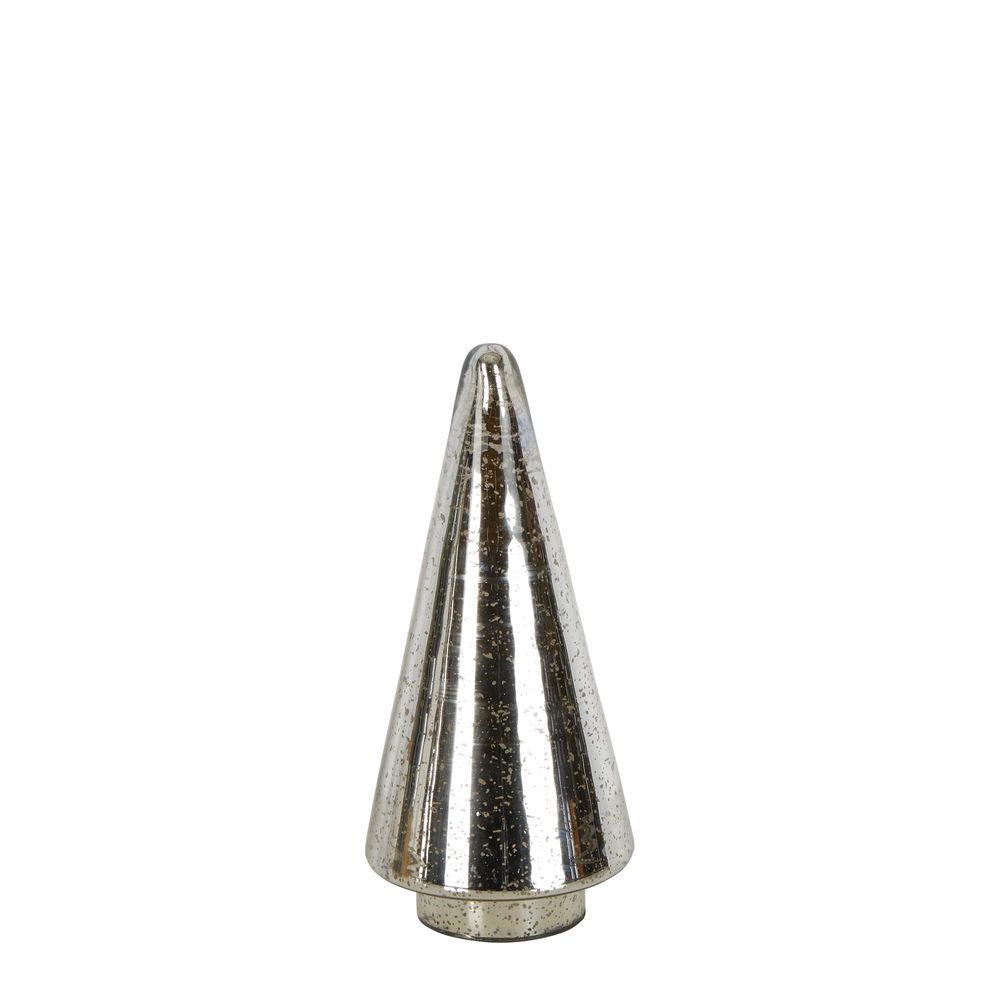 Mercury Glass Cone Tree Medium Silver