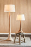 Lancia Large Base Only - Light Natural - Turned Wood Slender Floor Lamp Base Only