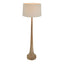 Lancia Large Base Only - Light Natural - Turned Wood Slender Floor Lamp Base Only