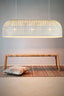 Esch Extra Long - White - Woven Iron Strips Elongated Pendant Light