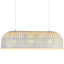 Esch Extra Long - White - Woven Iron Strips Elongated Pendant Light