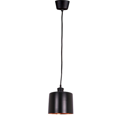 Portofino Ceiling Pendant Small Matte Black and Copper