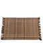 Textured Check Placemat Earth Brown