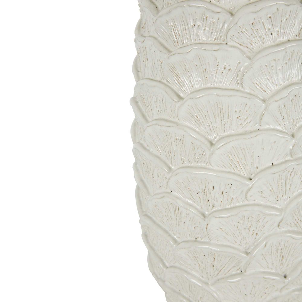 ThurnTree Coral Ceramic Table Lamp Base White