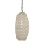 Umbriel Perforated Tall Oblong Pendant Light White