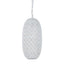 Umbriel Perforated Tall Oblong Pendant Light White