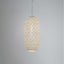 Umbriel Perforated Tall Oblong Pendant Light White