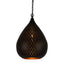 Taipan Perforated Teardrop Pendant Light Black