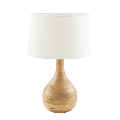 Sarod Base Only - Dark Natural - Turned Wood Table Lamp Base Only