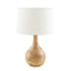 Sarod Turned Wood Table Lamp Dark Natural