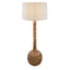 Sitar Turned Wood Floor Lamp Natural