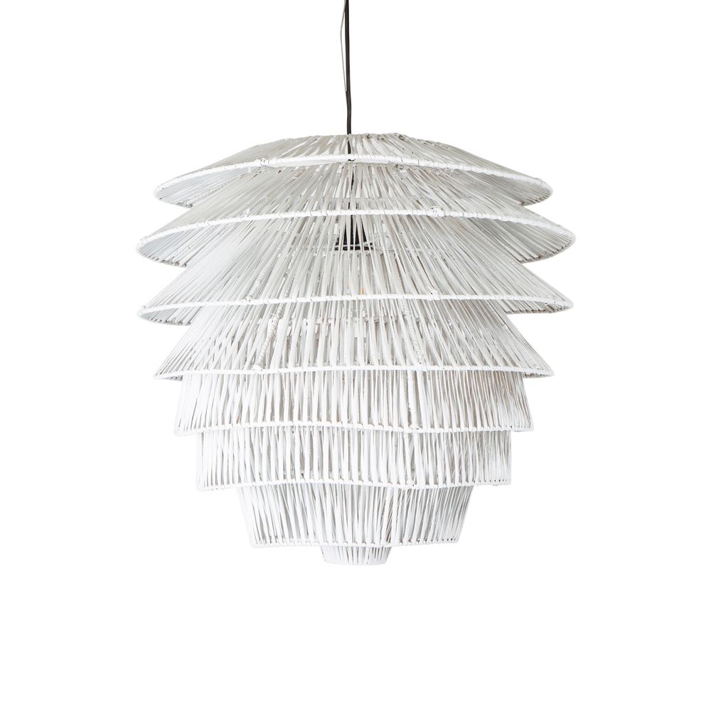 Saba Rattan Ceiling Pendant White