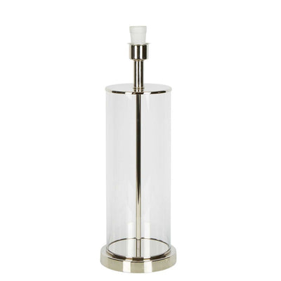 Iris Glass Table Lamp Base Polished Nickel