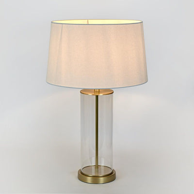 Iris Glass Table Lamp Base Aged Brass