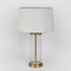 Iris Glass Table Lamp Base Aged Brass