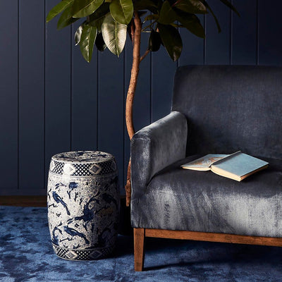 Zhu Garden Stool Dark Blue