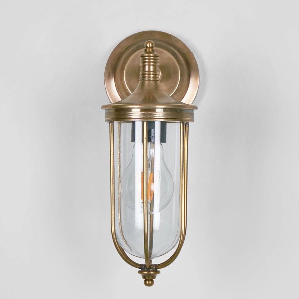 Noosa Outdoor Wall Light Antique Brass