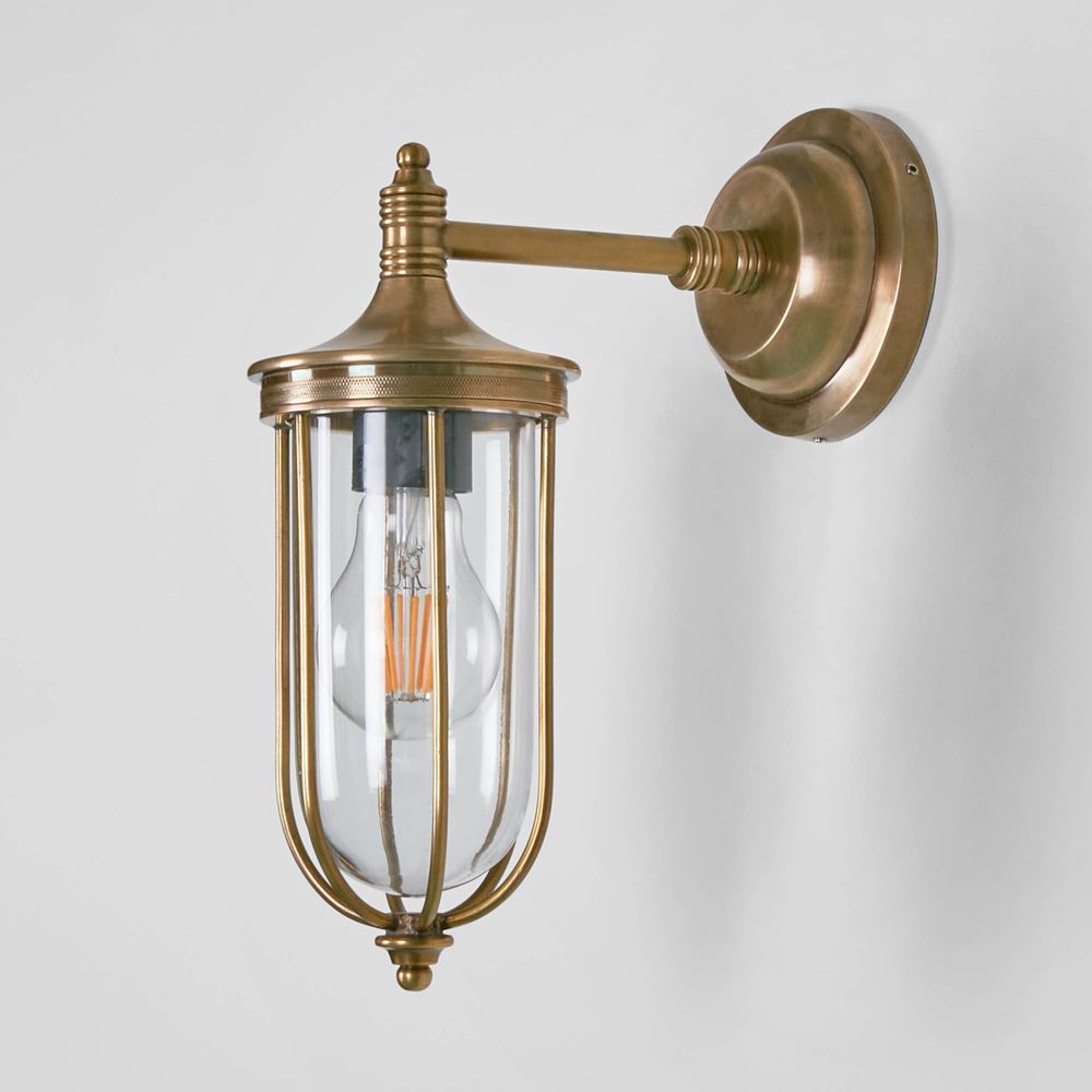 Noosa Outdoor Wall Light Antique Brass