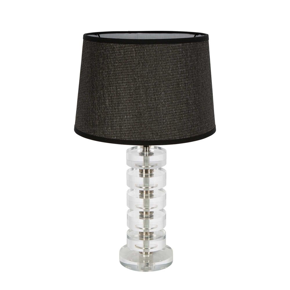 Paper Weave Drum Lamp Shade Medium Black