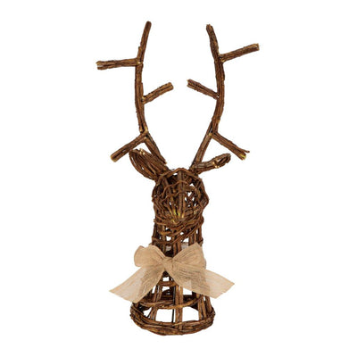 Wooder Reindeer Head Large Rattan