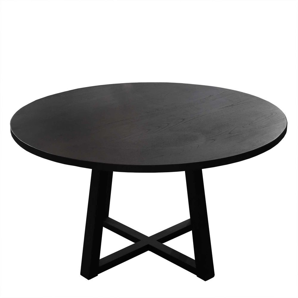 Denver Oak Dining Table Black