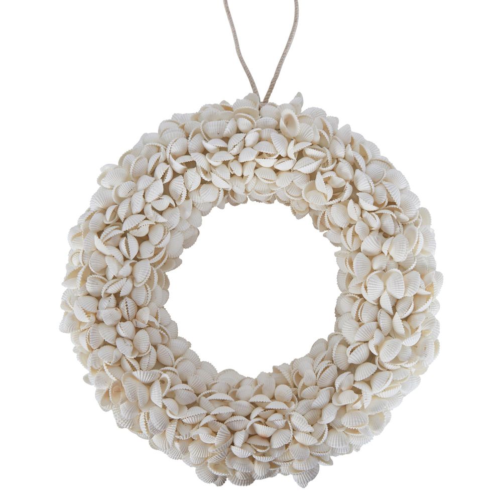 Sea Shell Wreath White