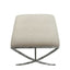 Aries Upholstered Stool Gold in Silver Velvet