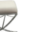 Aries Upholstered Stool Gold in Silver Velvet