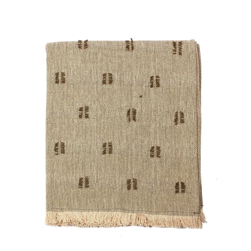 Tuft Style Throw Burnt Olive