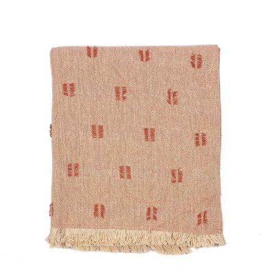 Tuft Style Throw Rose Dawn