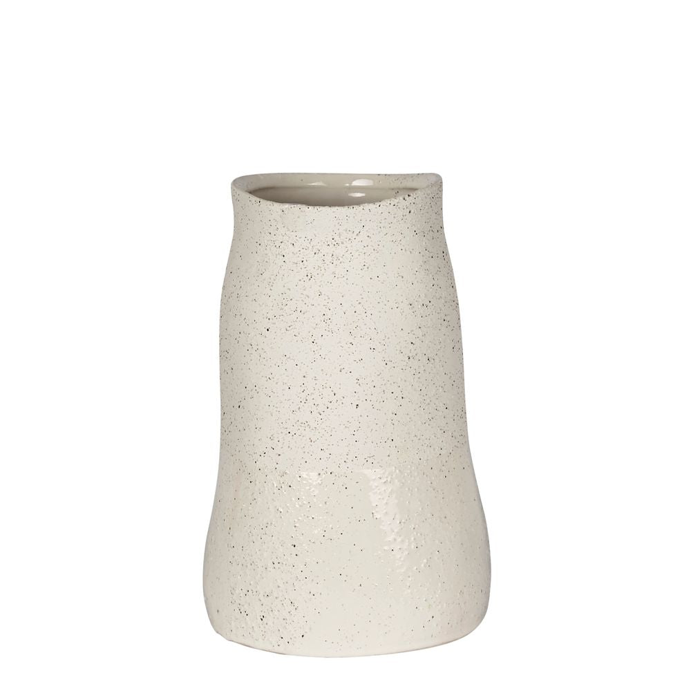 Tuba Ceramic Vase Medium White