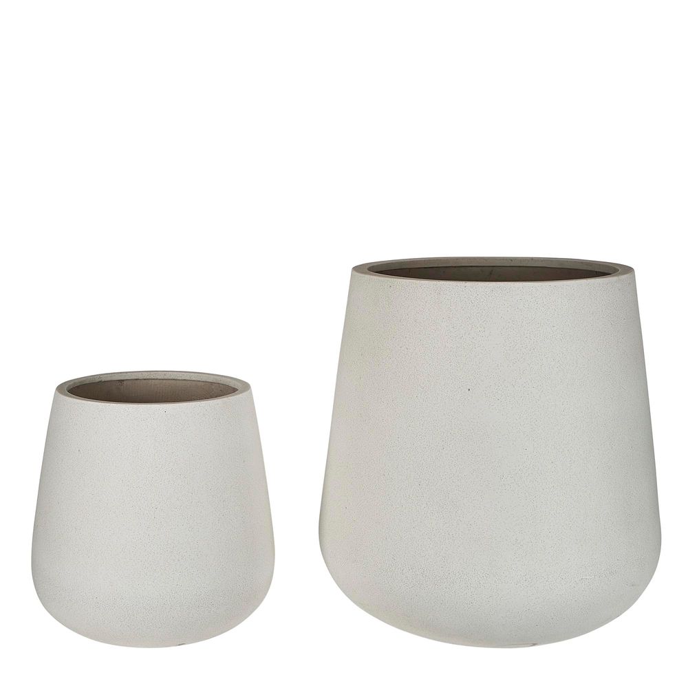 Tran Planter Set of 2 Cream Terrazzo