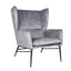 Hemming Wingback Chair Light Grey