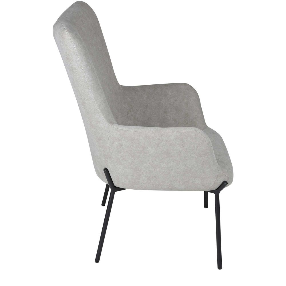 Justin Armchair with Stool Grey