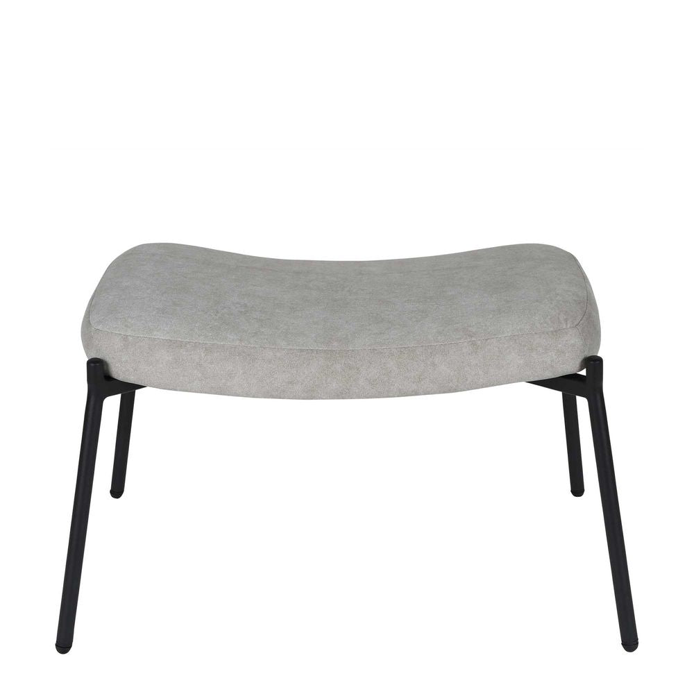 Justin Armchair with Stool Grey