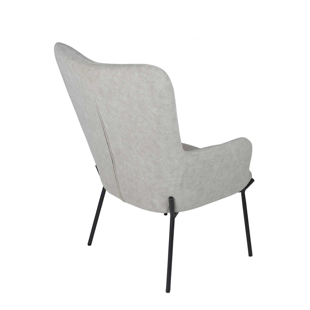 Justin Armchair with Stool Grey