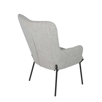 Justin Armchair with Stool Grey